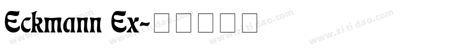 Eckmann Ex字体转换